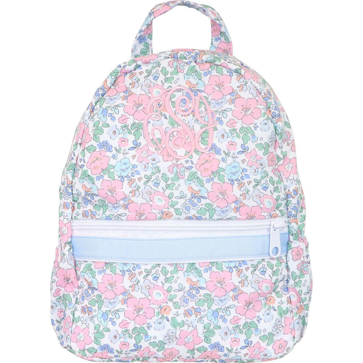 Pink And Blue Floral Backpack