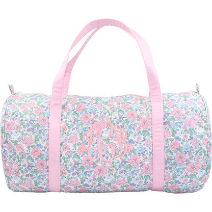 Pink And Blue Floral Duffel Bag