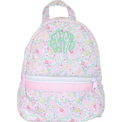 Pink And Green Floral Backpack