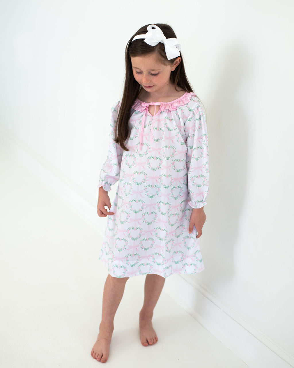 Pink And Green Heart And Bow Nightgown