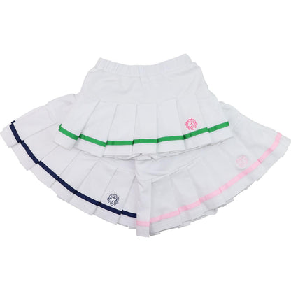 Pink And White Knit Tennis Skirt  Monogram