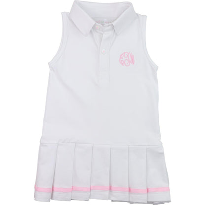 Pink And White Tennis Dress  Monogram