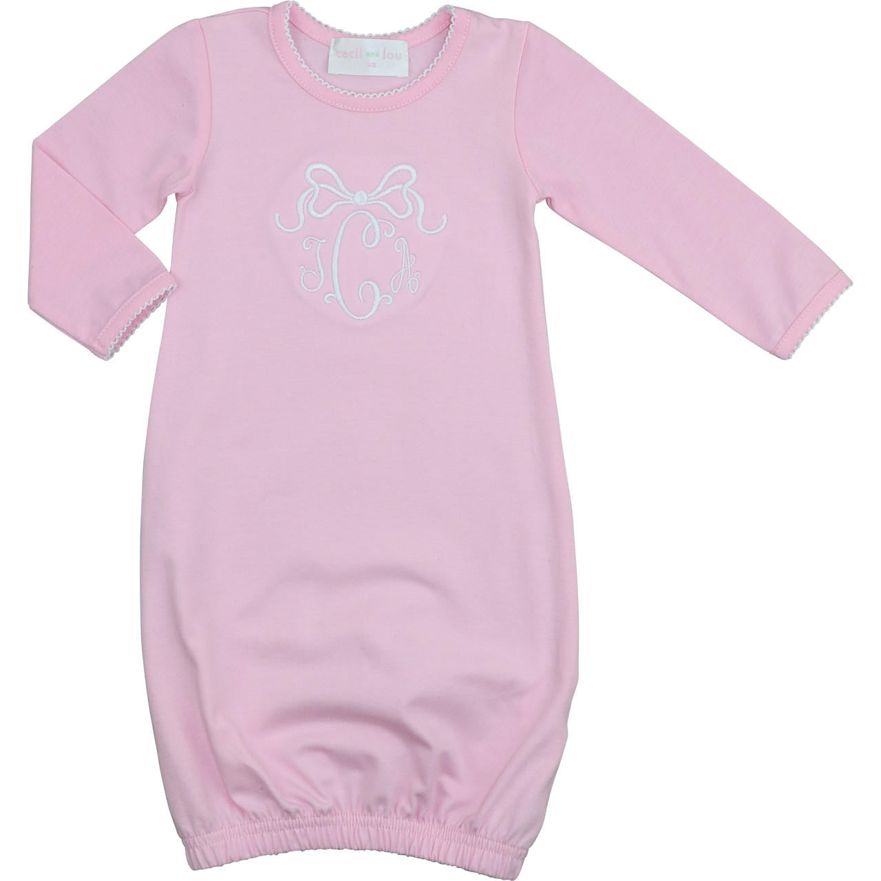 Pink Baby Gown Monogram