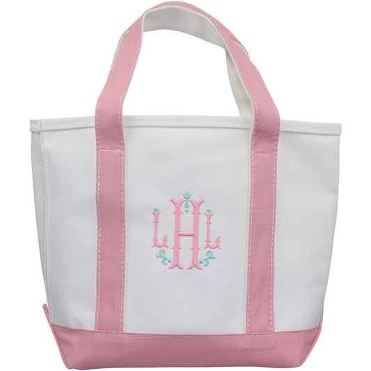 Pink Canvas Tote Monogram