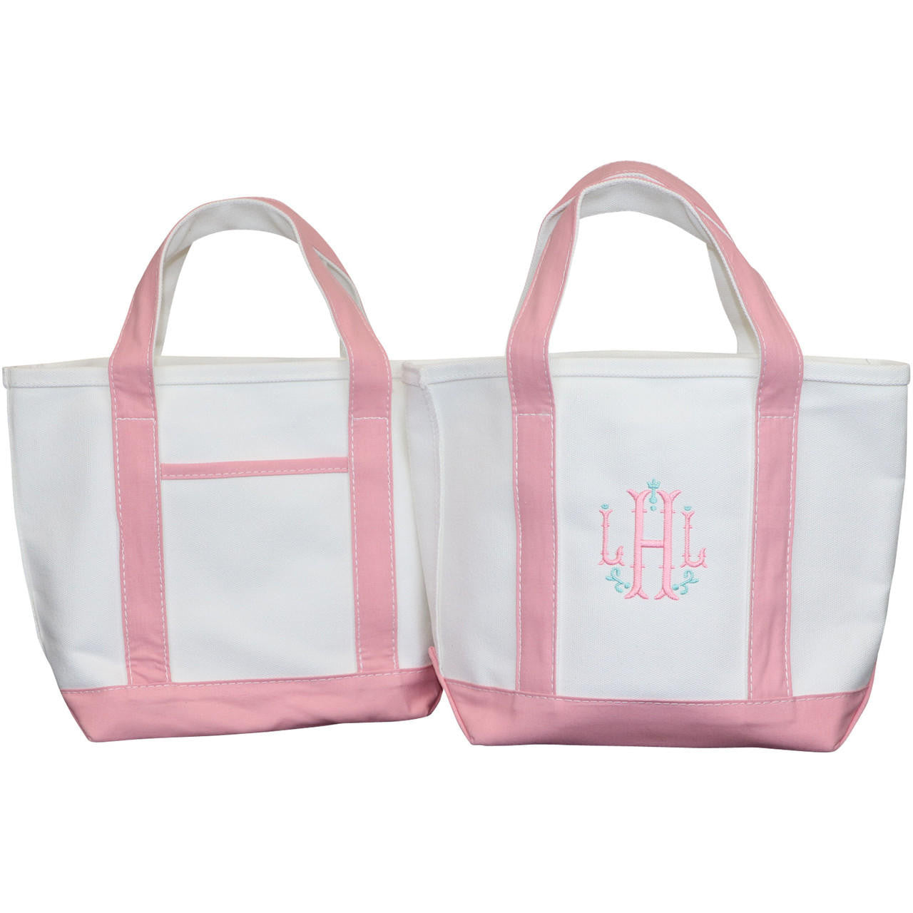 Pink Canvas Tote Monogram