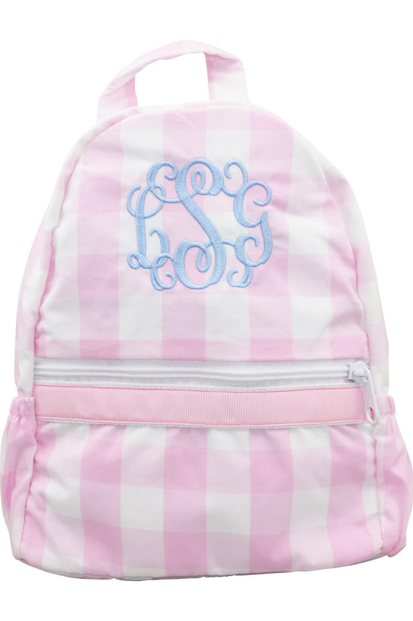 Pink Check Backpack Monogram