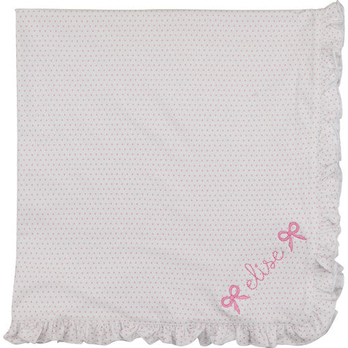 Pink Dot Knit Baby Blanket