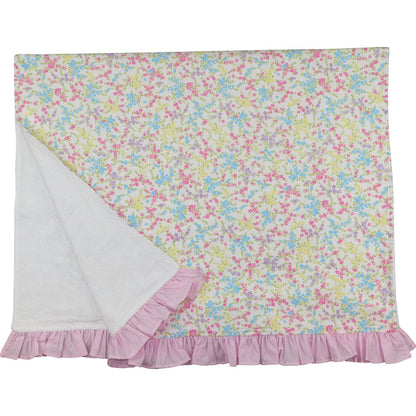 Pink Floral Ruffle Beach Towel Smocked Threads