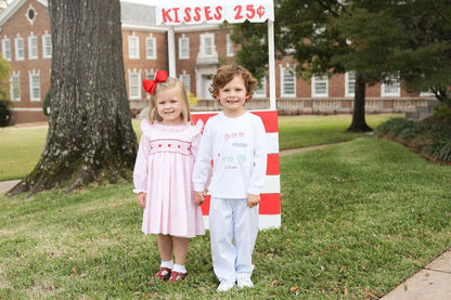 Pink Floral Smocked Hearts Dress