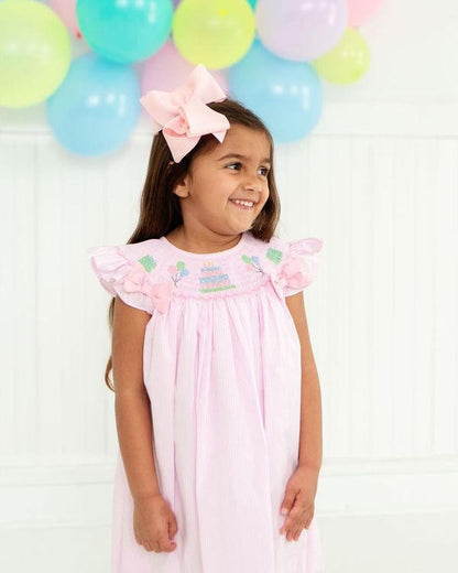 Pink Gingham Smocked Birthday Dress  Cecil and Lou