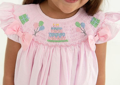 Pink Gingham Smocked Birthday Dress  Cecil and Lou