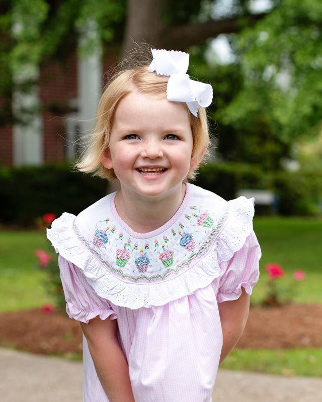 Pink Gingham Smocked Cupcake Dress  Smocked Threads