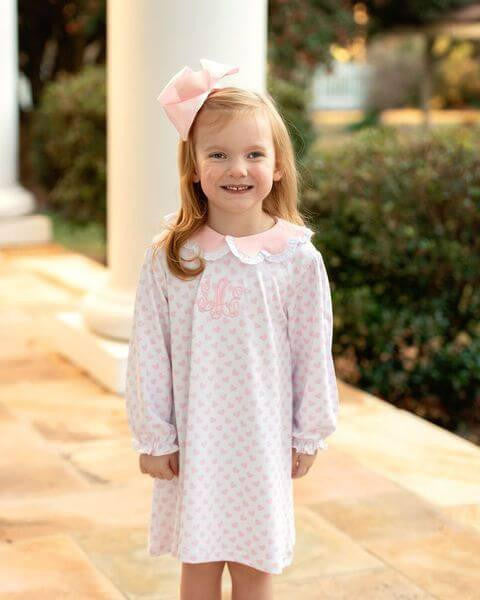 Pink Heart Knit Dress  Eliza James Kids