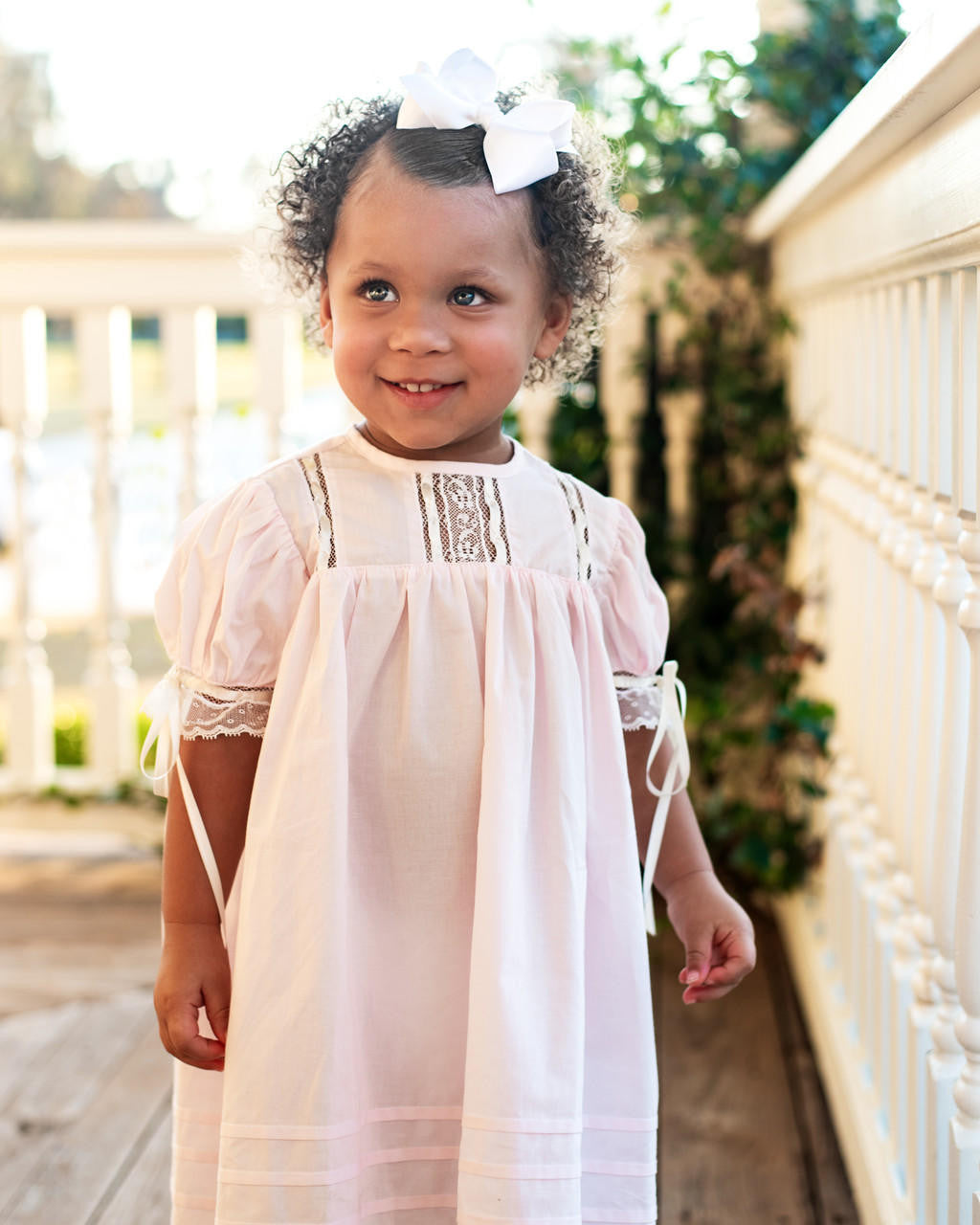 Pink Heirloom Lace Dress  Smocked Threads