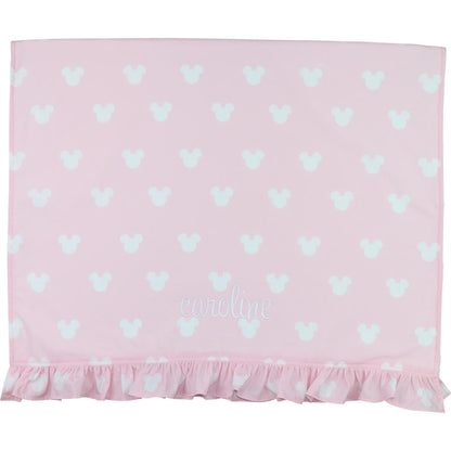 Pink Mouse Ears Beach Towel  Monogram - Cecil and Lou