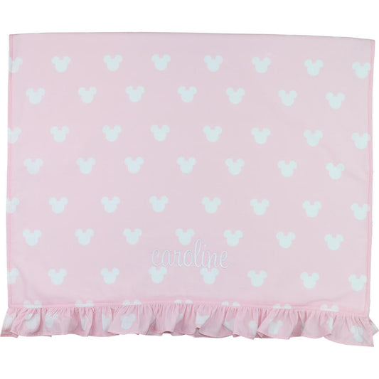 Pink Mouse Ears Beach Towel  Monogram - Cecil and Lou