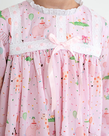 Pink Party Animals Nightgown   Smocked Threads