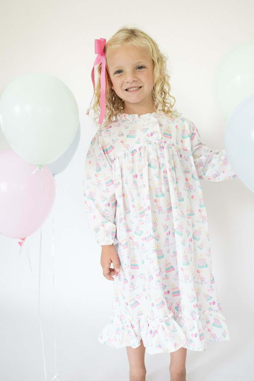 Pink Pastel Happy Birthday Nightgown  Smocked Threads