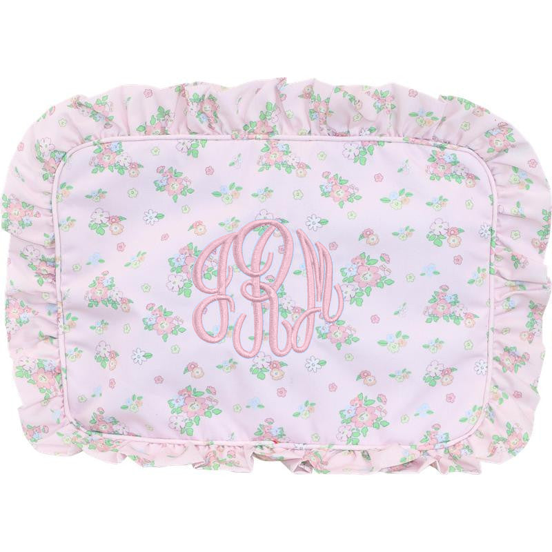 Pink Petite Bouquet Ruffle Pouch