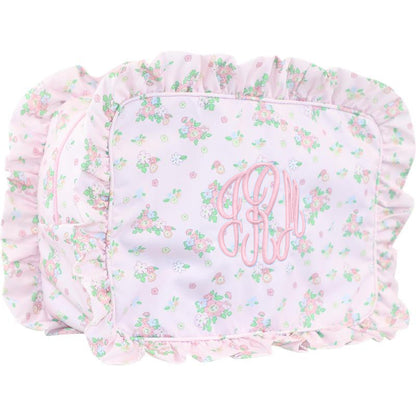 Pink Petite Bouquet Ruffle Pouch