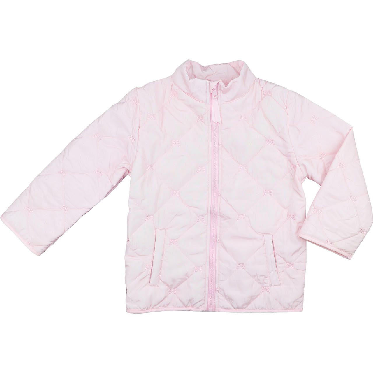 Pink Quilted Embroidered Bow Coat - Shipping Early October  Smocked Threads