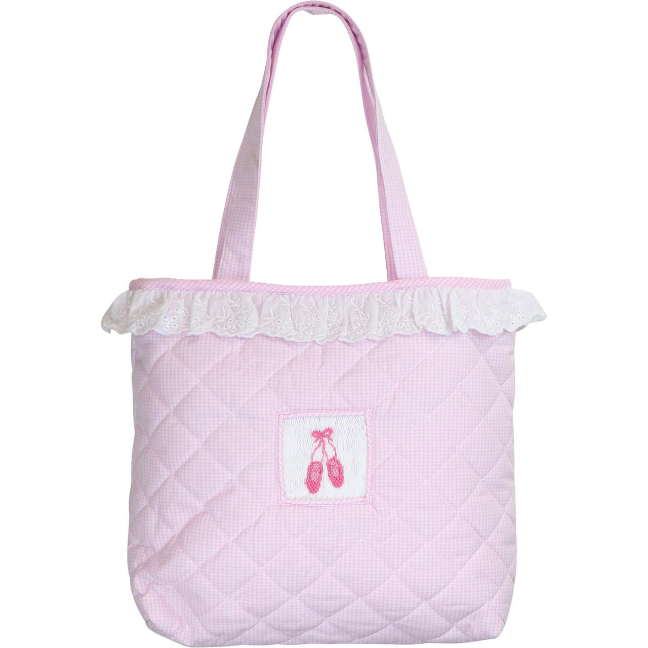 Pink Quilted Smocked Ballet Tote Smocked Threads