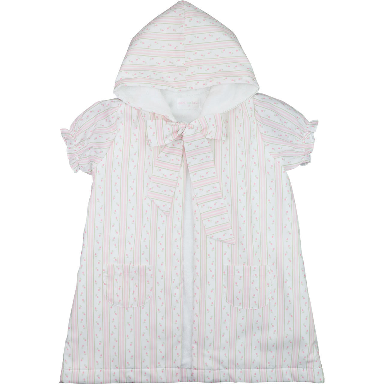 Pink Rosebud Stripe Coverup - Shipping Mid April  Smocked Threads