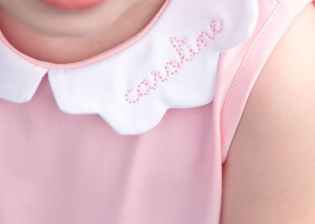 Pink Scalloped Collar Tennis Dress  Cecil and Lou