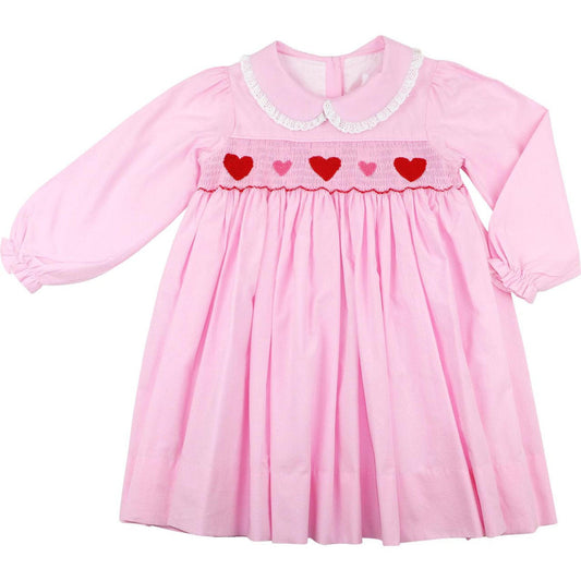 Pink Smocked Hearts Dress