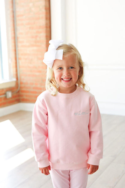 Pink Sweatshirt - Shipping Early October  Monogram