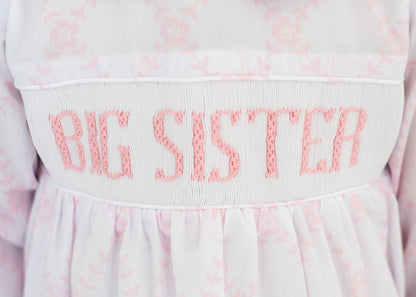 Pink Trellis Smocked Big Sister Dress  Smocked Threads