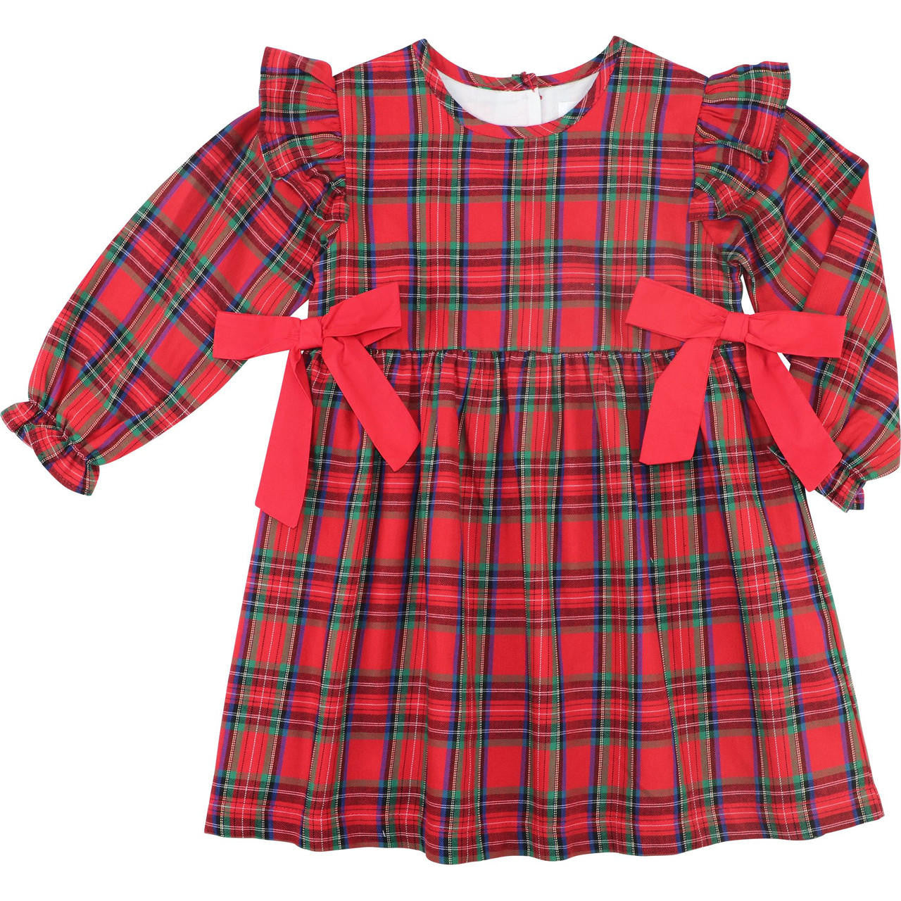 Red And Green Plaid Bow Dress - Shipping Early November  Smocked Threads