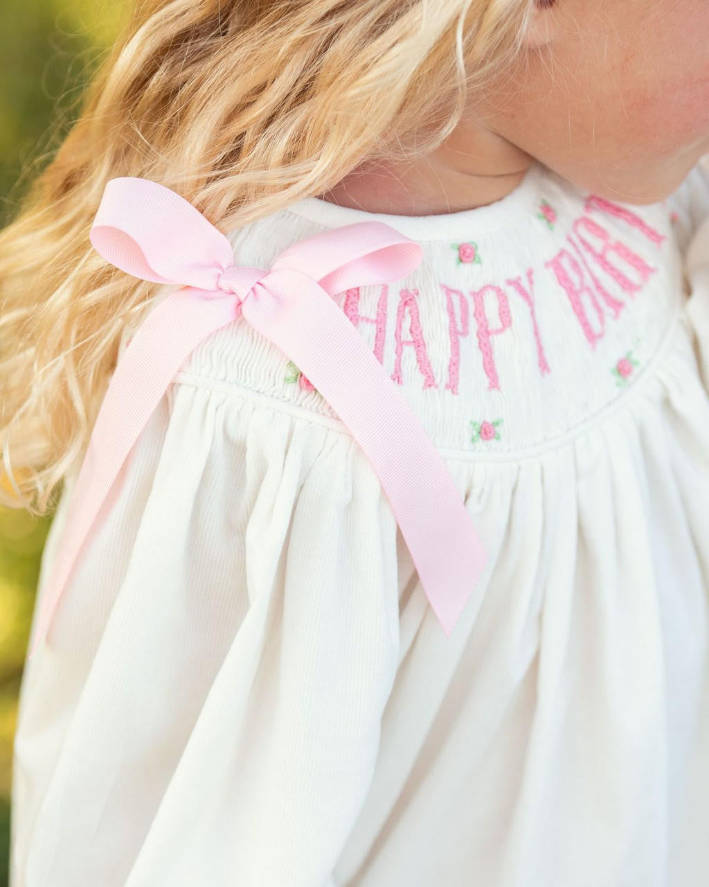 Smocked Happy Birthday Corduroy Dress  Smocked Threads