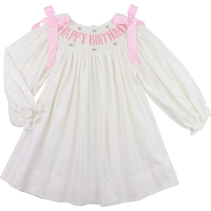 Smocked Happy Birthday Corduroy Dress  Smocked Threads