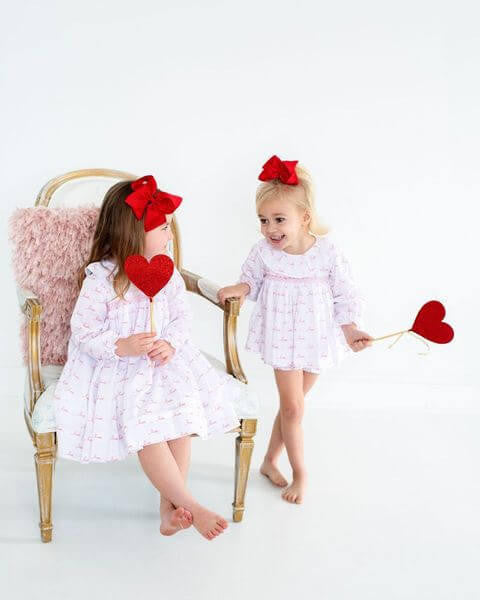 Smocked Love And Hearts Diaper Set  Eliza James Kids