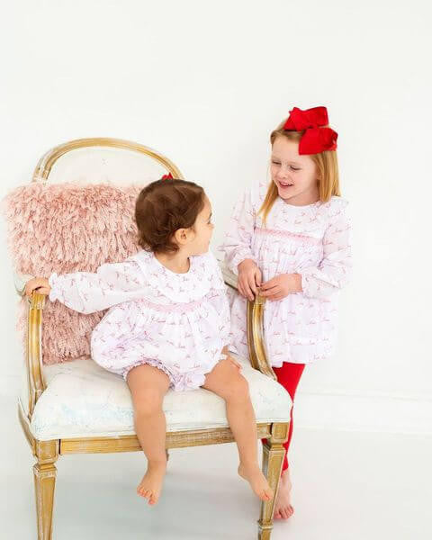 Smocked Love And Hearts Legging Set   Eliza James Kids