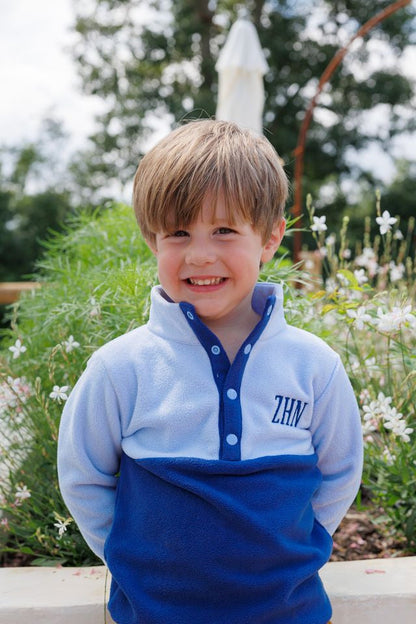 Navy And Blue Fleece Pullover