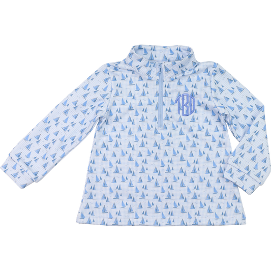 Blue Sailboat Pullover