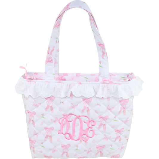 Pink Ballet Quilted Tote