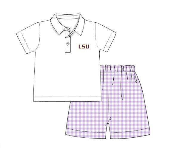 Officially Licensed LSU Polo Short Set