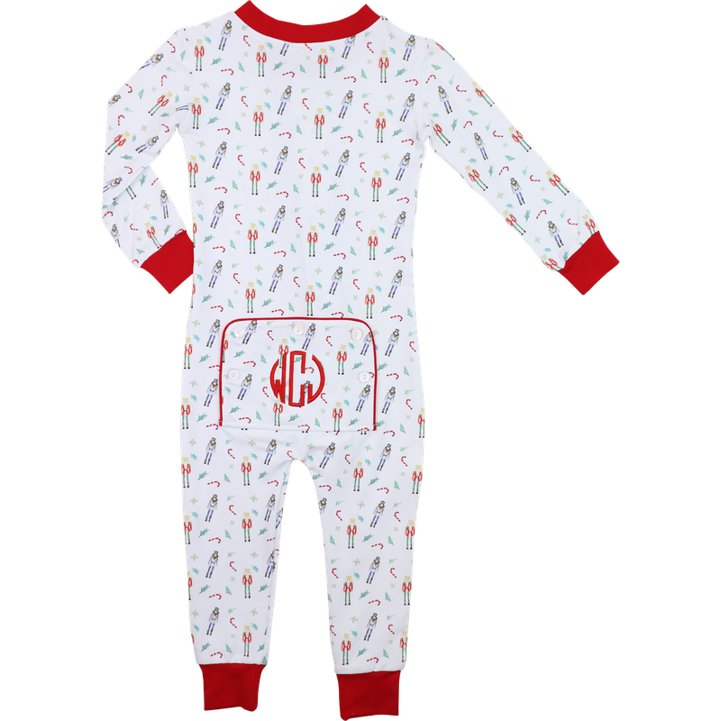 Holiday Toy Soldier Knit Zipper Pajamas