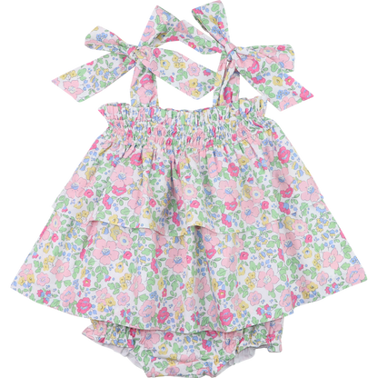 Pink And Green Shoulder Tie Diaper Set