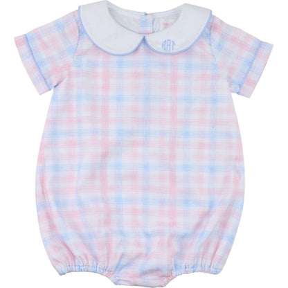 Pink And Blue Plaid Bubble