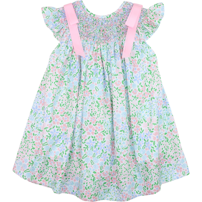 Floral Smocked Bow Dress