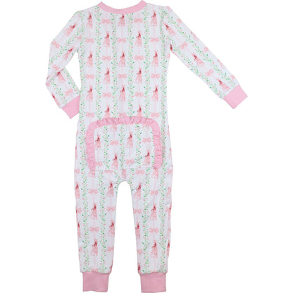 Bunnies, Bows And Vines Knit Zipper Pajamas