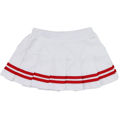 Red And White Knit Tennis Skirt