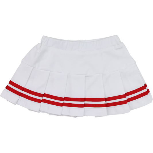 Red And White Knit Tennis Skirt