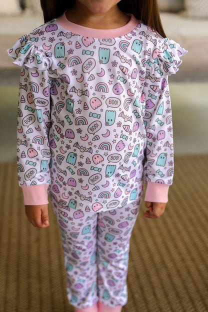 Whimsical Halloween Print Knit Pajamas - Shipping Late September  Smocked Threads