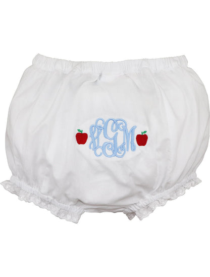 White Eyelet Bloomer Monogram