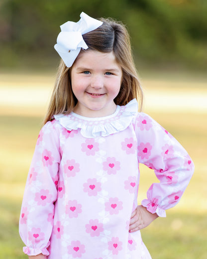 Pink Smocked Hearts Dress